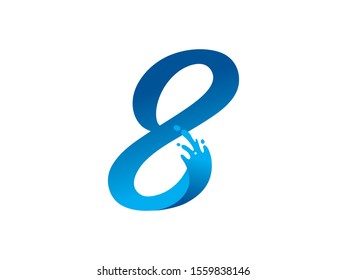 Number 8 logo or symbol template design