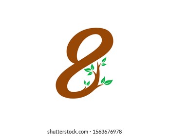 Number 8 logo or symbol template design