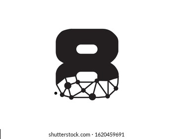Number 8 logo or symbol template design