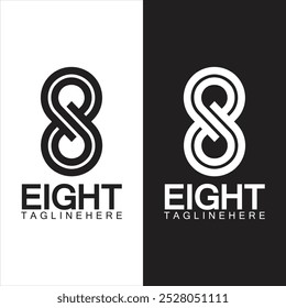 Number 8 logo vector icon design template elements