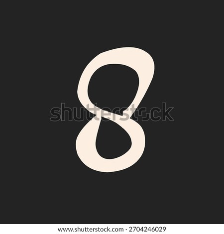 Number 8 in minimalist flat style for countdown visuals. Perfect for intros, timers, event openers, and digital motion graphics.
