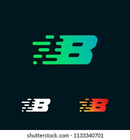 Number 8 modern speed shapes logo design vector