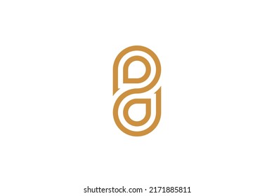 Número 8 Vector de logotipos monolíneos