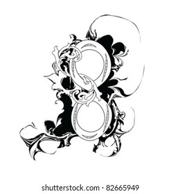 number 8 ornate