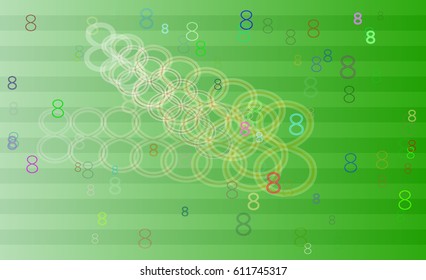 Number 8 pattern vector