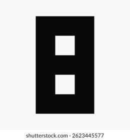 number 8 pixel art icon vector illustration.