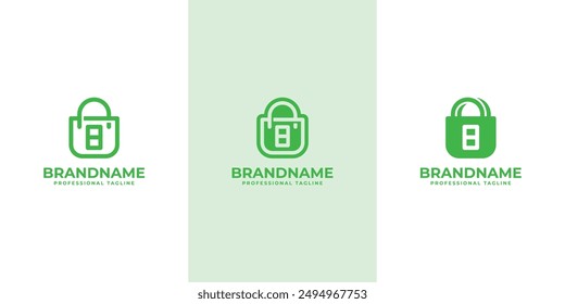 Number 8 Shopping Bag Logo Set, Crafted for Specialty and Niche Retail Markets