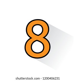 Das Design-Vorlagenelement Nummer 8 wird signiert. Veridian-Symbol mit flachem Schattenpfad.