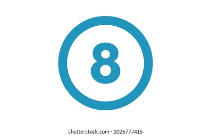 Number 8 sign design template element icon vector image