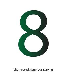 NUMBER 8 SIMPLE CLIP ART GRADIENT COLOUR VECTOR ILLUSTRATION