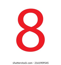 NUMBER 8 SIMPLE CLIP ART VECTOR ILLUSTRATION