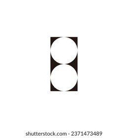 Number 8 square curves geometric symbol simple logo vector