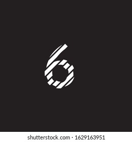 number 8, stripes in white with the appearance of broken