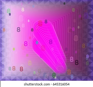 Number 8 template texture