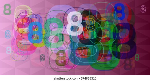 Number 8 texture icon