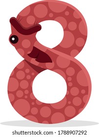 Number 8 - Tiny Monster Alphabet