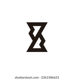 Number 8 triangle, cool geometric symbol simple logo vector