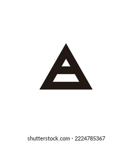 Number 8 triangle geometric symbol simple logo vector