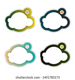 Number 8 vector font alphabet, modern dynamic flat design with brilliant colorful gradient smooth color for your unique elements design ; logo, corporate identity, application, creative poster & more