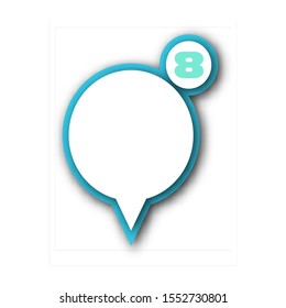 Number 8 vector font alphabet, modern dynamic flat design with brilliant colorful gradient smooth color for your unique elements design ; logo, corporate identity, application, creative poster & more