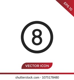 Number 8 vector icon