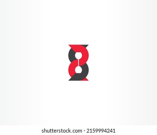 Number 8 vector icon concept logo