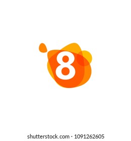 Number 8 Vector Template Design Illustration