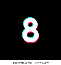 Number 8 Vector Template Design Illustration Design for Anniversary Celebration