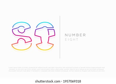 Number 80 eighty logo icon design, vector template