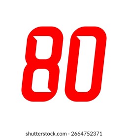 Number 80 Logo Design For Memorial Day Logo