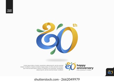 Número 80 diseño de icono de logotipo, número de logotipo de 80 cumpleaños, aniversario 80