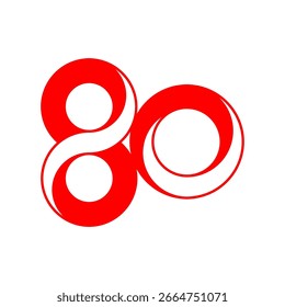 Logotipo Número 80 Para O Logotipo Memorial Day