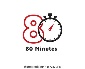 Number 80 logo or symbol template design