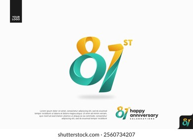 Number 81 logo icon design, 81st birthday logo number, anniversary 81