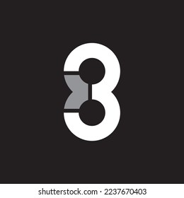 Number 83 or 38 logo vector