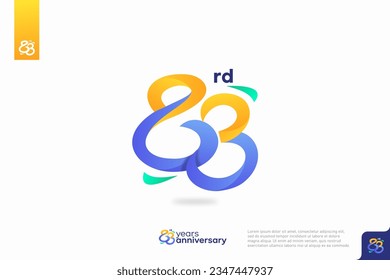 Number 83 logo icon design, 83rd birthday logo number, anniversary 83