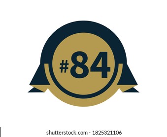 vector de diseño de placa número 84