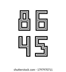 Número 86 45 Diseño Tipografía Diseño Creativo