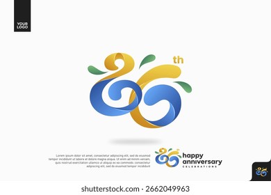 Nummer 86 Logo Icon Design, 86. Geburtstag Logo Nummer, Jubiläum 86