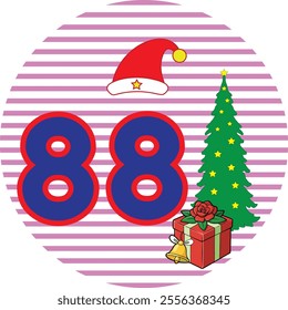 Number 88  Vector Art Illustration