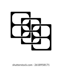 Número 888 logotipo de design vetorial com fundo preto e branco.