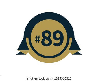 Number 89  badge design vector