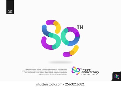 Number 89 logo icon design, 89th birthday logo number, anniversary 89