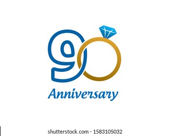 Number 9 or 90 logo or symbol template design