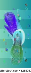 Number 9 art icon