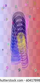 Number 9 art vector