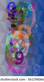 Number 9 background texture