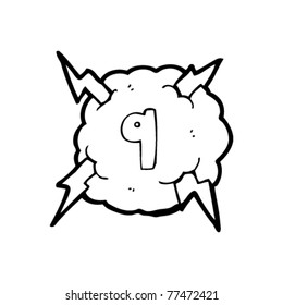 number 9 cloud cartoon