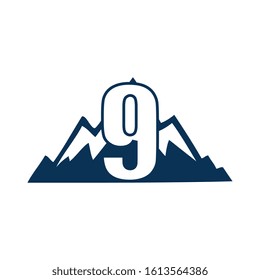 NUMBER 9 Creative logo and symbol template design