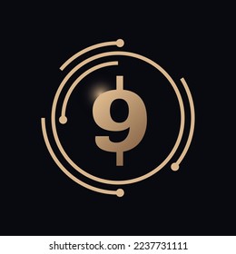 Number 9 Crypto Currency Logo